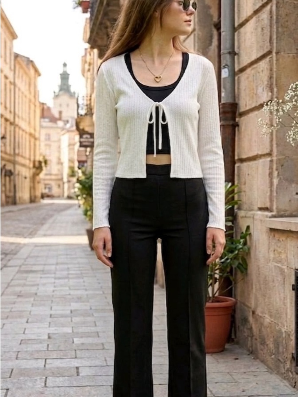 Divided Cream Ribbed V-Neck Knit Top - Picture 5 of 5